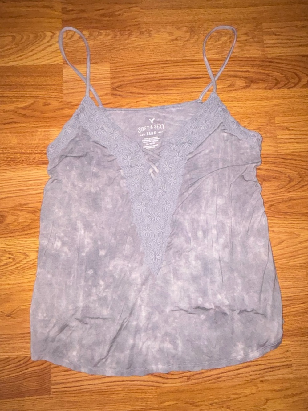 American Eagle Outfitters Grey Lace-Trim Camisole